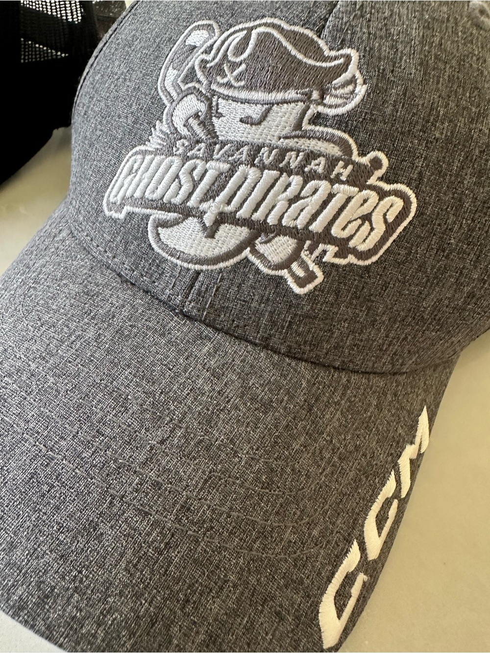 Savannah Ghost Pirates Logo Baseball Hats - Black & Gray - Picture 3 of 9